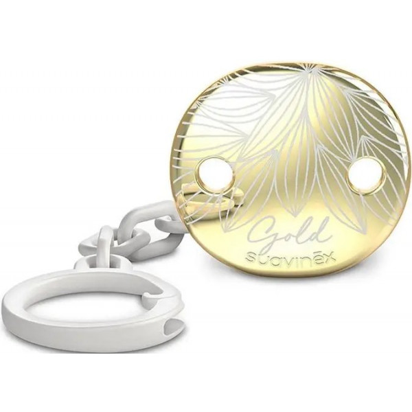 Фото - Держатель пустышек Suavinex Gold Edition белый (307866)