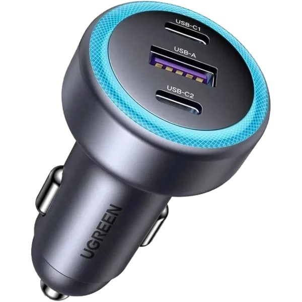 Фото - Автомобильное зарядное устройство UGREEN EC307 30W 3-Port Fast Car Charger Grey (45843)