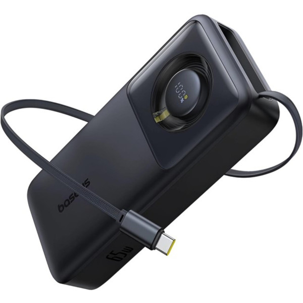 Фото - Батарея мобильная Baseus Free 2 Pull with Retractable Cable 20000mAh 65W PD QC Cosmic Black (P10073700123-00) Фото - Батарея мобильная Baseus Free 2 Pull with Retractable Cable 20000mAh 65W PD QC Cosmic Black (P10073700123-00)