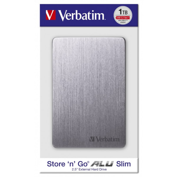 Фото - Жесткий диск внешний Verbatim Store'n Go ALU 1 TB USB 3.2 GEN 1 Space Gray (53662)