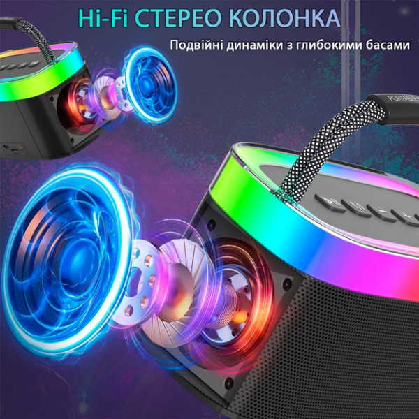 Фото - Портативная акустика Action U-02 black караоке