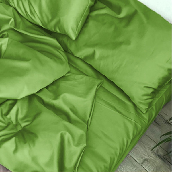 Фото - Простынь двуспальная MirSon Satin Light Pro 10-013 Lettuce 180x200+25 см (2200010175233)
