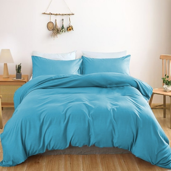 Фото - Простынь двуспальная MirSon Satin Light Pro 10-008 Blue 180x190+25 см (2200010172676)