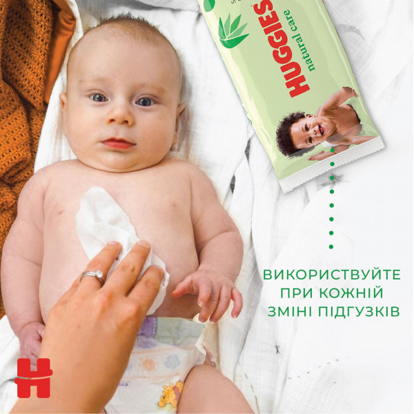 Фото - Салфетки влажные для детей Huggies Natural Care, 56х4