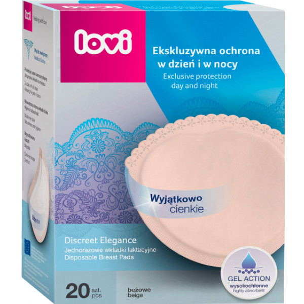 Фото - Прокладки для груди Lovi одноразовые Discreet Elegance, 20 шт. бежевые (19/610) Фото - Прокладки для груди Lovi одноразовые Discreet Elegance, 20 шт. бежевые (19/610)