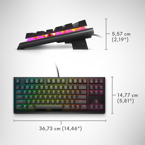 Фото - Клавиатура проводная игровая Dell AW420K Black (545-BBDY)