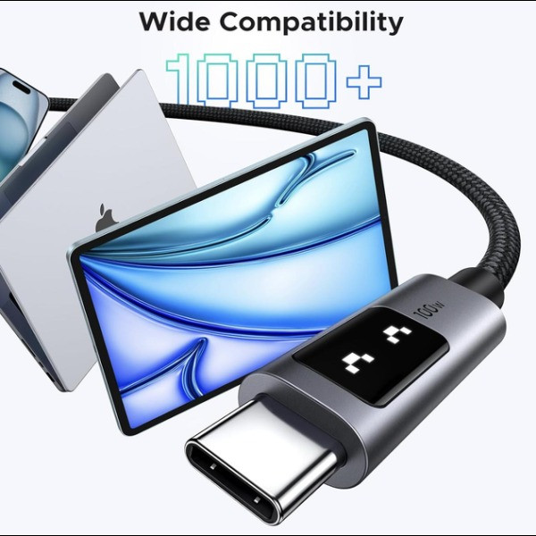 Фото - Кабель синхронизации данных UGREEN L509 Uno USB-C to USB-C 100W PD Fast Charging Cable 2m Black (35512)