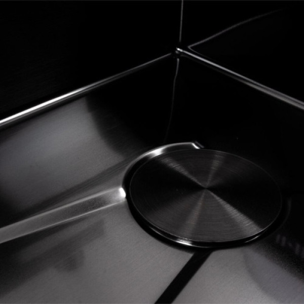 Фото - Мойка кухонная Platinum PVD черная CM 75x46A Handmade "Водопад"