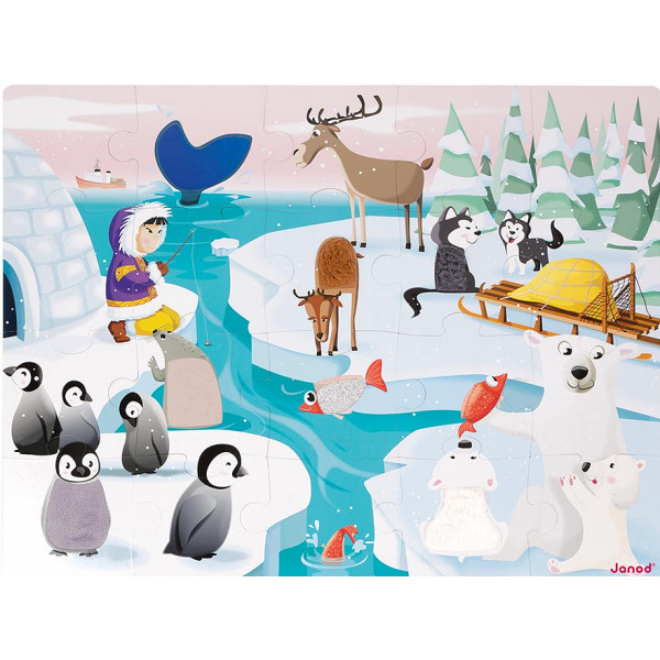 Фото - Пазлы (3-4 года) Janod Жизнь на льду 20 эл. (J02773)