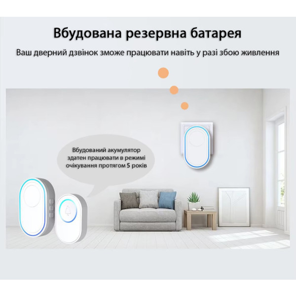 Фото - Беспроводной дверной звонок Tuya DB11 с WIFI с сигнализацией