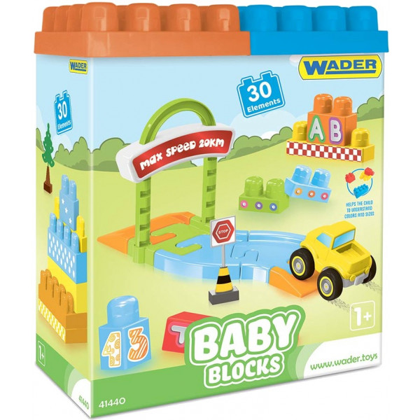 Фото - Пластиковый конструктор для малышей Wader ''Baby Blocks'' Мои первые кубики 30 шт. (41440)