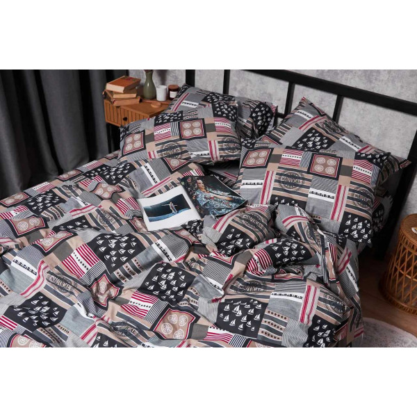 Фото - Комплект постельного белья Moon&Star Бязь Gold Люкс Nautical King Size 220x240 (MS-820003395)