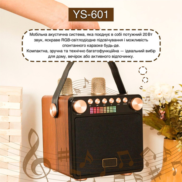 Фото - Портативная акустика Magic Karaoke YS-601 Wood