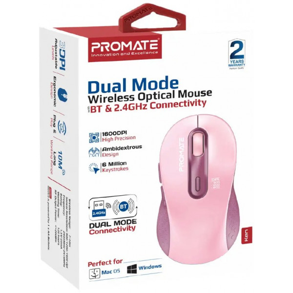 Фото - Мышь беспроводная Promate Ken Red