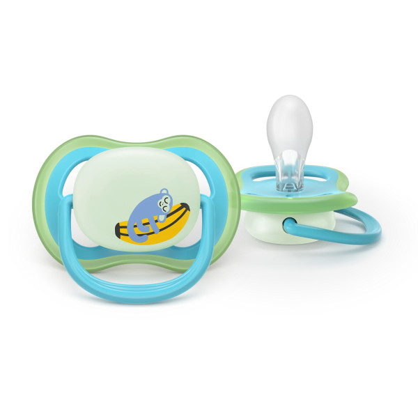 Фото - Ортодонтическая пустышка Philips Avent Ultra Air Ночная, 6-18 мес. (SCF376/28)