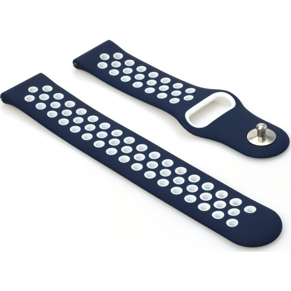 Фото - Ремешок для смарт-часов BeCover Nike Style for Amazfit Stratos 1/2/2S/3/GTR 2/GTR 47mm/GTR Lite 47mm/Nexo/Pace Blue-White (705815)