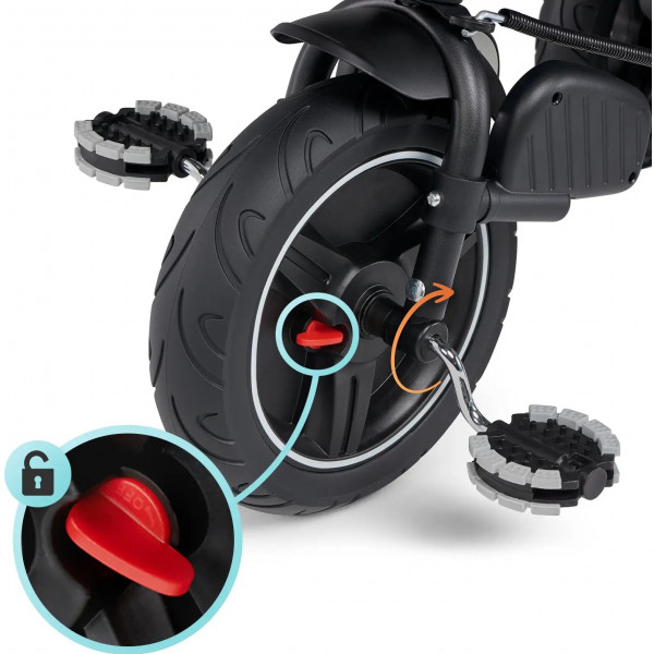 Фото - Трёхколёсный велосипед Kinderkraft Spinstep Platinum Grey (KRSPST00GRY0000)