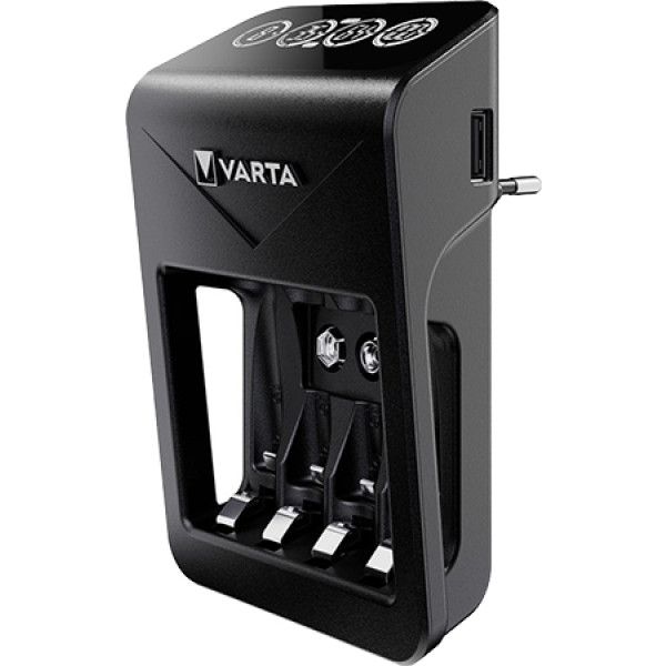Фото - З/устройство для аккумуляторов AA/AAA Varta Lcd Plug Charger 4хNI MH (57687101461)