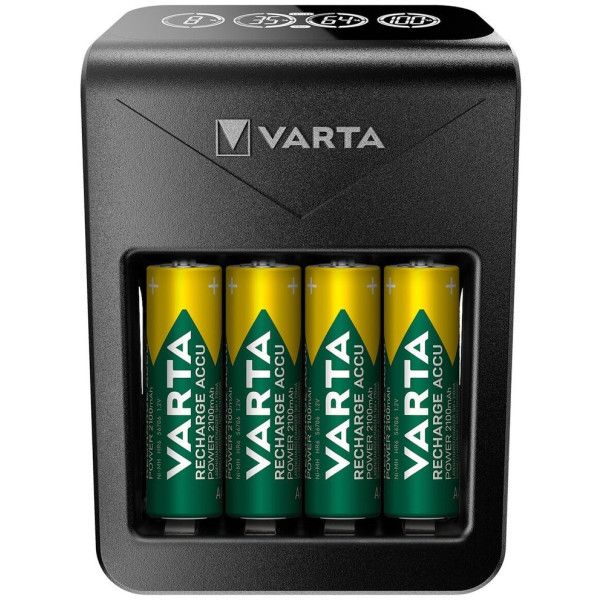 Фото - З/устройство для аккумуляторов AA/AAA Varta Lcd Plug Charger 4хNI MH (57687101461)