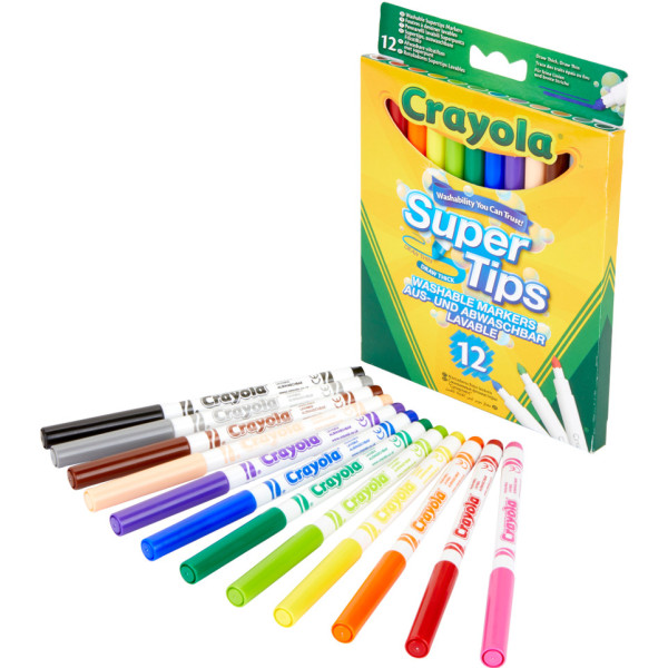 Фото - Фломастеры Crayola Supertips (washable) 12 шт. (7509)