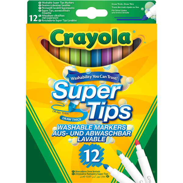 Фото - Фломастеры Crayola Supertips (washable) 12 шт. (7509)