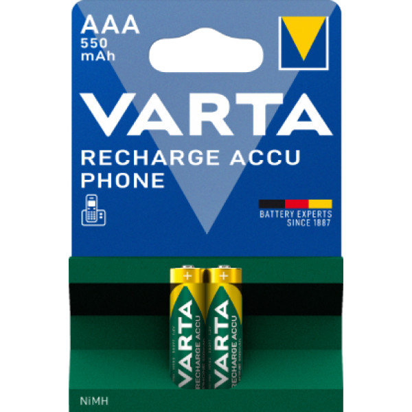 Фото - Аккумулятор тип AAA Varta Phone ACCU AAA 550mAh BLI 2 NI-MH