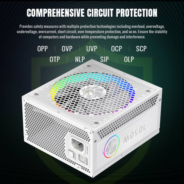 Фото - Блок питания для ПК Gamemax RGB 1050G WH