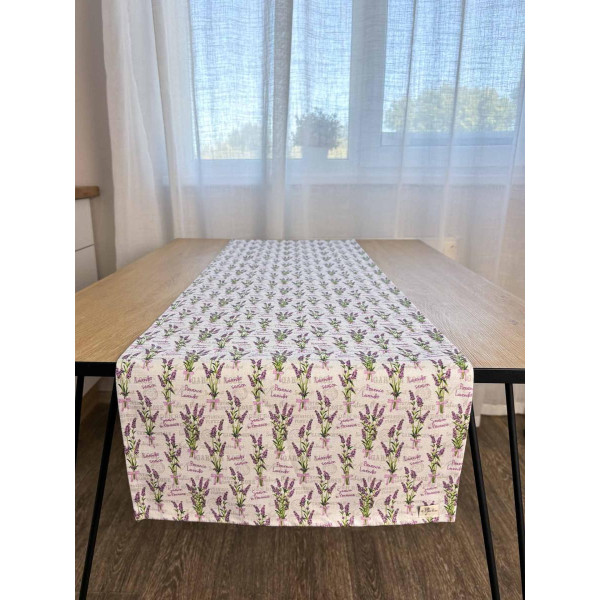 Фото - Скатерть раннер Прованс Соцветия лаванды 40х140 см (042358)