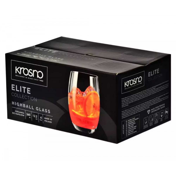 Фото - Набор стаканов Krosno ELITE 360 мл 6 шт. (876979)