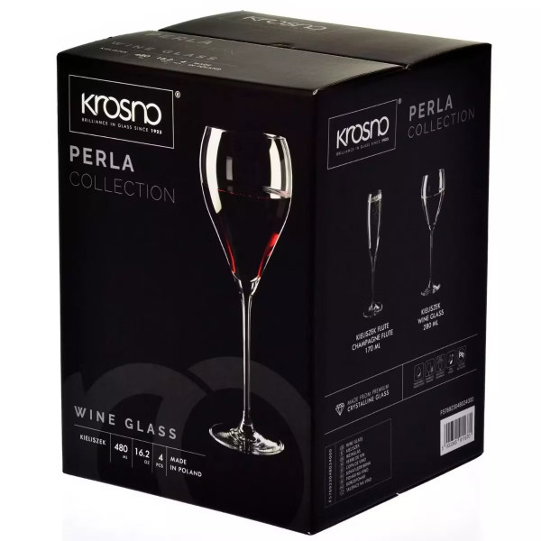 Фото - Набор бокалов Krosno PERLA ELEGANCE 480 мл 4 шт. (911670)
