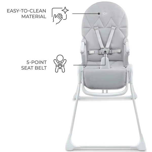 Фото - Стульчик для кормления классический Kinderkraft Binci Light Grey (KHBINC00LGR0000)