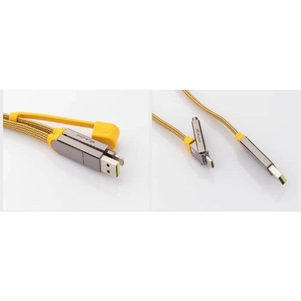 Фото - Кабель синхронизации данных Rolling Square 6in1, inCharge XL 30 см Yellow (XLS03R)