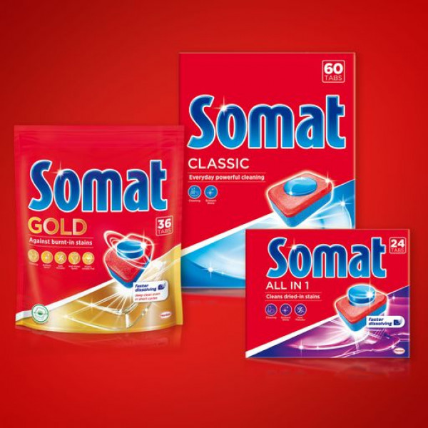 Фото - Таблетка для посудомоечной машины Somat Gold 36 шт. (9000101320930)