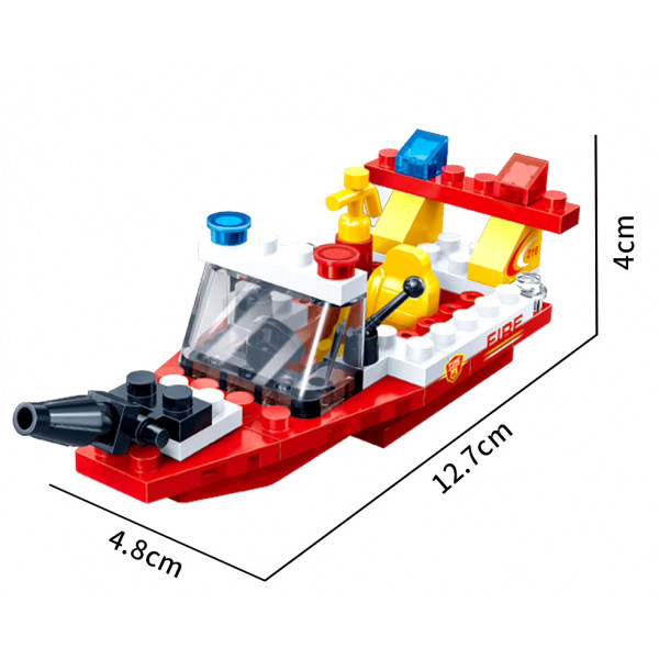 Фото - Пластиковый конструктор Banbao ''Пожарные'' (62 эл.) Пожарная лодка (7119)
