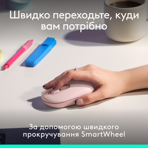 Фото - Клавиатура+мышь беспроводная Logitech Pop Icon Combo Rose (920-013142)