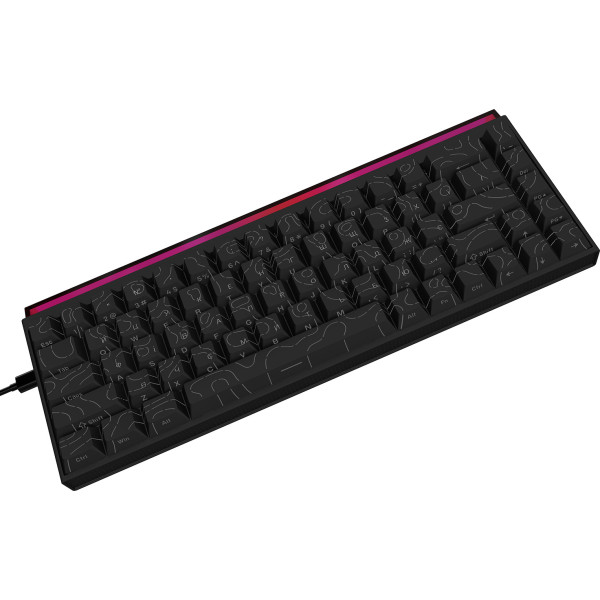 Фото - Клавиатура проводная игровая Ajazz NK68 Red switches Side Contour Black (NK68-R-S-B)
