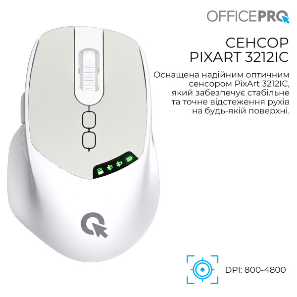 Фото - Мышь беспроводная OfficePro Silent Click Wireless White (M520W)