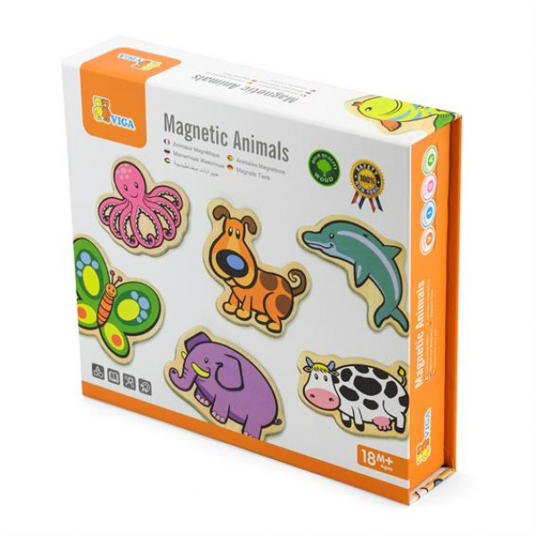 Фото - Набор магнитных фигурок Viga Toys Зверята 20 шт. (58923N)