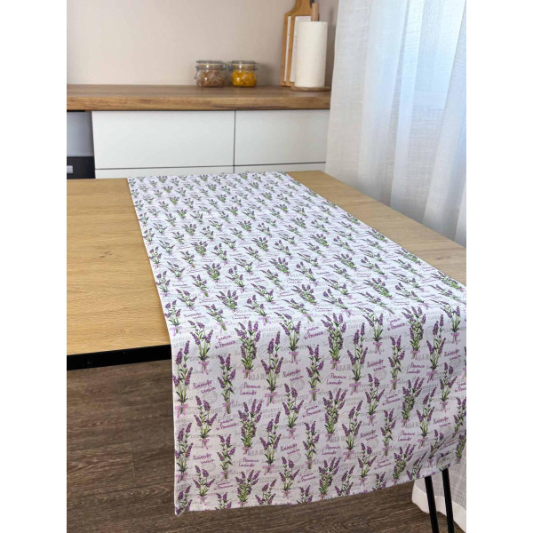 Фото - Скатерть раннер Прованс Соцветия лаванды 40х140 см (042358)
