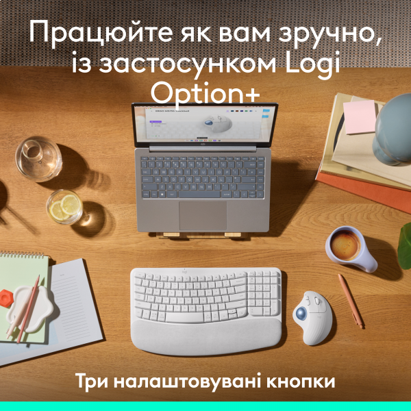 Фото - Мышь беспроводная Logitech ERGO M575S Wireless Trackball Off White (910-007030)