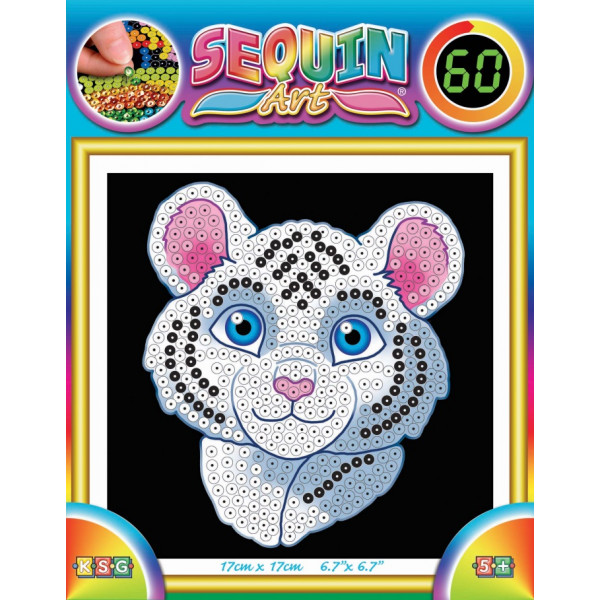 Фото - Мозаика из пайеток Sequin Art 60 Белый Тигр (SA1326)
