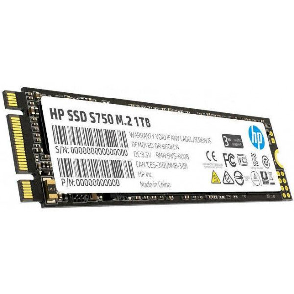 Фото - SSD-накопитель внутренний HP S750 1TB M.2 2280 SATA III 3D NAND TLC (16L57AA)