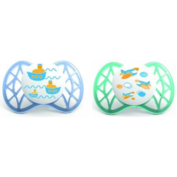 Фото - Ортодонтическая пустышка Nuvita Air 0м+ 2 шт. (NV7060Boy)