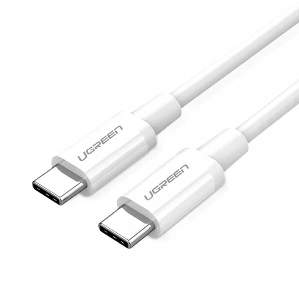 Фото - Кабель синхронизации данных UGREEN US264 USB 2.0 Type-C M-M 2 m 18W White (60519)