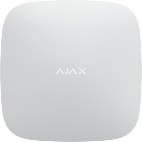 Фото - Беспроводная станция управления приборами Ajax Hub Plus (GSM+Ethernet+Wi-Fi+3G) White (000010642)