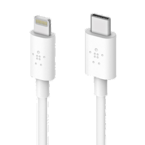 Фото - Кабель синхронизации данных Belkin Boost Charge USB-C with Lightning 1.2m White (F8J239BT04-WHT)