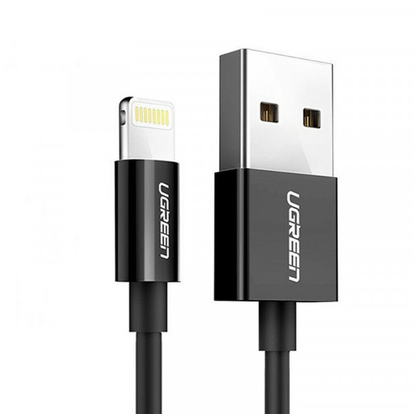 Фото - Кабель синхронизации данных UGREEN US155 USB - Lightning Cable 2m Black (UGR-80823)