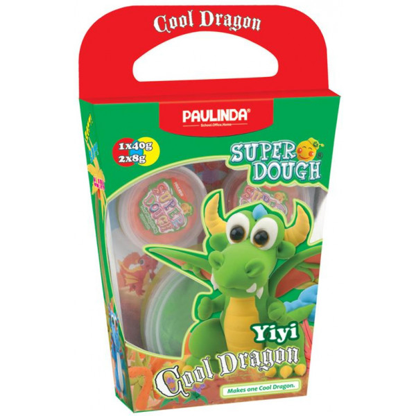 Фото - Масса для лепки Paulinda Super Dough Cool Dragon Дракон Зеленый (PL-081378-13)