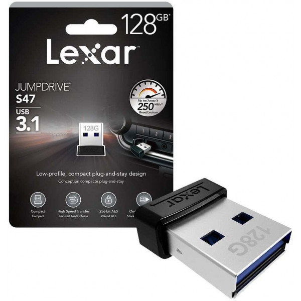 Фото - Флеш USB Lexar USB3 128GB S47 (LJDS47-128ABBK)