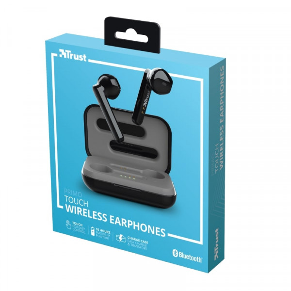 Фото - Наушники вкладыши беспроводные TWS Trust Primo Touch True Wireless Mic Black (23712)